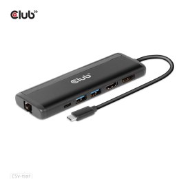 Club 3D CSV-1597 USB Gen 1 Type-C 8-in-1 MST Dual 4K60Hz Display Travel Dock
