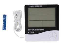 Higrometr Termometr Zegar Wilgotnościomierz HTC-2