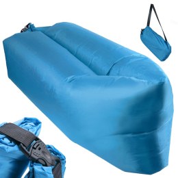Lazy BAG SOFA łóżko leżak na powietrze błękitny 200x70cm