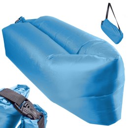 Lazy BAG SOFA łóżko leżak na powietrze błękitny 230x70cm