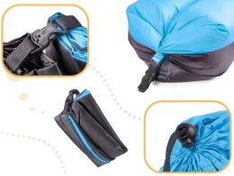 Lazy BAG SOFA łóżko leżak na powietrze czarno-niebieski 185x70cm