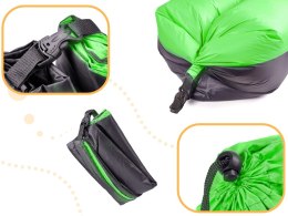 Lazy BAG SOFA łóżko leżak na powietrze czarno-zielony 185x70cm