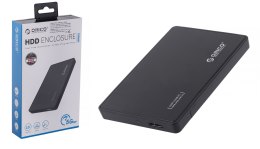 ORICO OBUDOWA HDD/SSD 2,5', USB-A 3.1, ALU, CZARNA