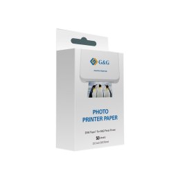 Papier fotograficzny ZINK GG-ZP023-50 do drukarek Canon, G&G, Huawei, HP, Polaroid, Xiaomi (50 mm x 76 mm; 50 szt)