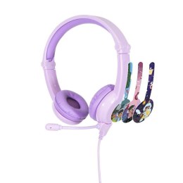 Słuchawki z mikrofonem Gaming BuddyPhones Galaxy Violet dla dzieci 85dB