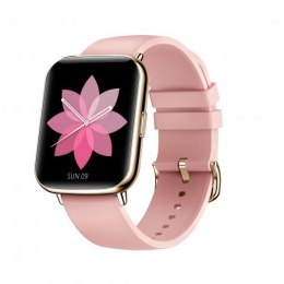 Zegarek sportowy smartwatch Senbono x27 metalowa koperta różowy