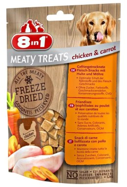 8in1 Dog Freeze Dried Liofilizowany przysmak dla psa - kurczak i marchew - 50 g