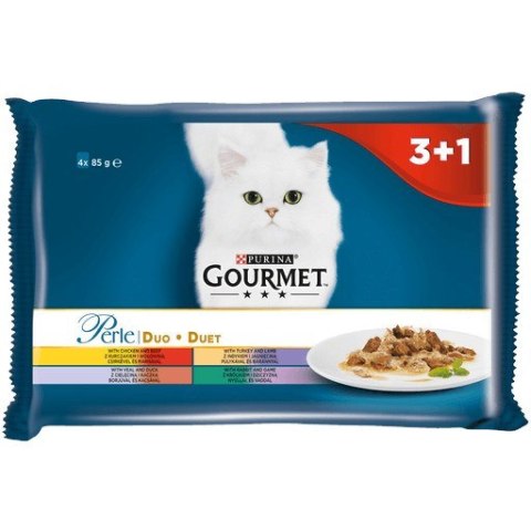 Karma dla kota Gourmet Perle Mięsny duet 24 x 85g