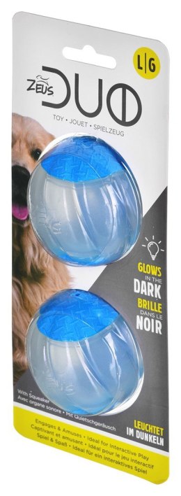 Zeus Duo Ball piszczące świecące 6,3cm 2szt/op