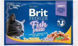 Brit Cat Pouches FISH PLATE 400g (4x100g)