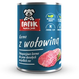 Fafik karma mokra z wołowiną dla psów 400g