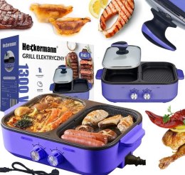 Wielofunkcyjna kuchenka elektryczna z grillem 2w1 1300W Heckermann® R40-1