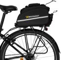 Wozinsky duża torba rowerowa na bagażnik 35l + pokrowiec przeciwdeszczowy czarny WBB19BK