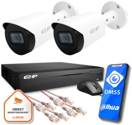Zestaw monitoringu IP EZ-IP by Dahua 2 kamer tubowych 2K EZI-B140-F2 z usługą montażu