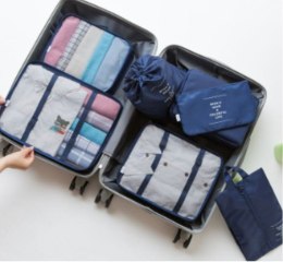 Organizery do walizki zestaw podróżny 7 sztuk akcesoria do przechowywania ubrań torby wodoodporne kosmetyczka worek na buty gran