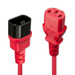 Przedłużacz kabla zasilającego LINDY C14 - C13 2m Red