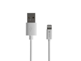 Kabel Natec Prati Lightning -> USB-A 1m MFI Biały