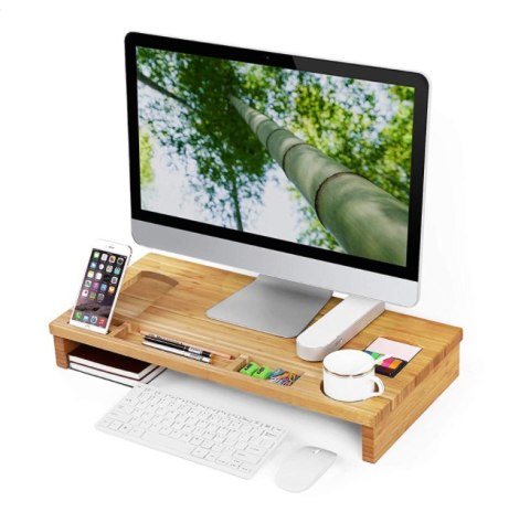 Bambusowa podstawka pod monitor