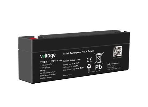 Akumulator AGM Voltage 12V 2.3Ah VE12-2.3 Akumulator AGM Voltage 12V 2.3Ah VE12-2.3