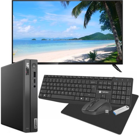 Zestaw do monitoringu stacja robocza Lenovo ThinkCentre Neo 50q Tiny plus Monitor 43" Win11 Pro Zestaw do monitoringu stacja robocza Lenovo ThinkCentre Neo 50q Tiny plus Monitor 43" Win11 Pro