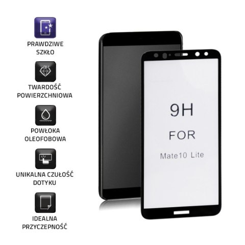 Qoltec Hartowane szkło ochronne PREMIUM do Huawei Mate 10 Lite | 5D | PEŁNE | CZARNE Qoltec Hartowane szkło ochronne PREMIUM do Huawei Mate 10 Lite | 5D | PEŁNE | CZARNE