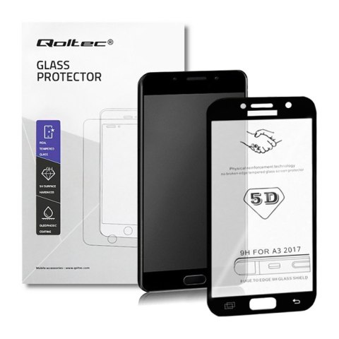 Qoltec Hartowane szkło ochronne PREMIUM do Samsung Galaxy A3 2017 | 5D | CZARNE | PEŁNE Qoltec Hartowane szkło ochronne PREMIUM do Samsung Galaxy A3 2017 | 5D | CZARNE | PEŁNE