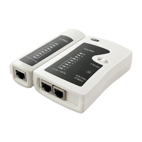 Qoltec Tester sieci kablowych | RJ45 | RJ12 Qoltec Tester sieci kablowych | RJ45 | RJ12