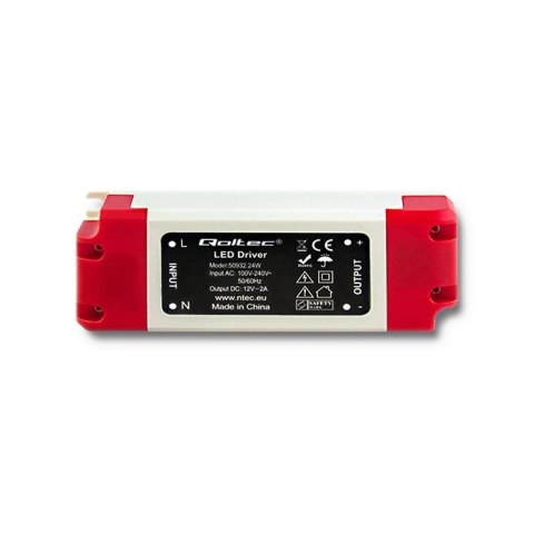 Qoltec Zasilacz impulsowy LED | 24W | 12V | 2A Qoltec Zasilacz impulsowy LED | 24W | 12V | 2A