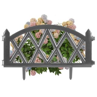 Płotek ogrodowy palisada obrzeże grafitowy border 49x30 cm