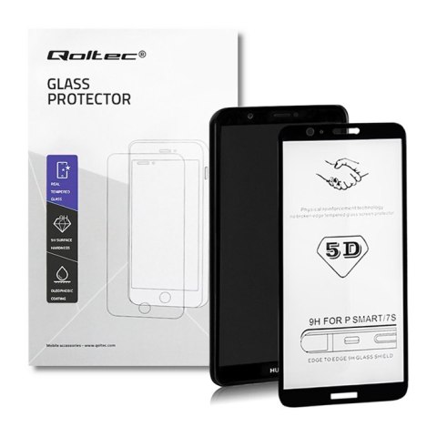 Qoltec Hartowane szkło ochronne PREMIUM do Huawei P Smart | CZARNE Qoltec Hartowane szkło ochronne PREMIUM do Huawei P Smart | CZARNE