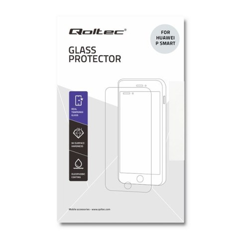 Qoltec Hartowane szkło ochronne PREMIUM do Huawei P Smart | CZARNE Qoltec Hartowane szkło ochronne PREMIUM do Huawei P Smart | CZARNE