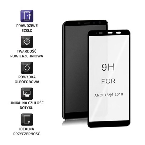 Qoltec Hartowane szkło ochronne PREMIUM do Samsung Galaxy A6 2018 | CZARNE Qoltec Hartowane szkło ochronne PREMIUM do Samsung Galaxy A6 2018 | CZARNE