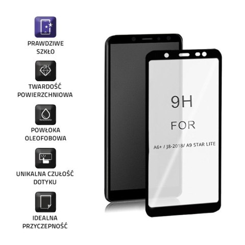 Qoltec Hartowane szkło ochronne PREMIUM do Samsung Galaxy A6+ | CZARNE | 6D Qoltec Hartowane szkło ochronne PREMIUM do Samsung Galaxy A6+ | CZARNE | 6D
