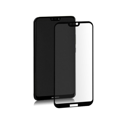 Qoltec Hybrydowe szkło ochronne PREMIUM do Huawei P20 Lite | CZARNE | Pełne Qoltec Hybrydowe szkło ochronne PREMIUM do Huawei P20 Lite | CZARNE | Pełne