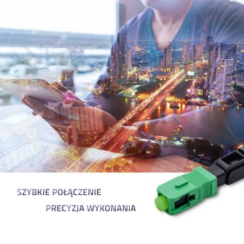 Qoltec Szybkozłącze światłowodowe SC/APC | Singlemode | 3.0mm Qoltec Szybkozłącze światłowodowe SC/APC | Singlemode | 3.0mm