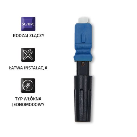 Qoltec Szybkozłącze światłowodowe SC/UPC | Singlemode | 3.0mm Qoltec Szybkozłącze światłowodowe SC/UPC | Singlemode | 3.0mm