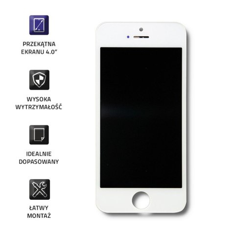 Qoltec Wyświetlacz dotykowy LCD do iPhone 5S/SE | ramka biała Qoltec Wyświetlacz dotykowy LCD do iPhone 5S/SE | ramka biała