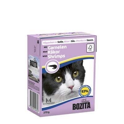 BOZITA Mięsne kawałki z krewetkami w sosie 370g BOZITA Mięsne kawałki z krewetkami w sosie 370g