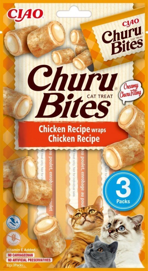 INABA Churu Bites Wrapy z kurczakiem - przysmak dla kota - 3x10 g INABA Churu Bites Wrapy z kurczakiem - przysmak dla kota - 3x10 g