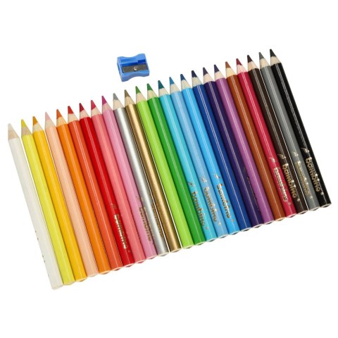 BAMBINO Kredki w oprawie drewnianej 24 kolory + temperówka BAMBINO Kredki w oprawie drewnianej 24 kolory + temperówka