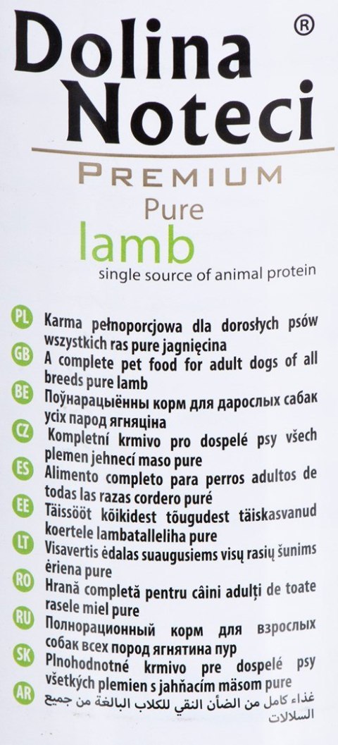 DOLINA NOTECI Premium Pure Jagnięcina - mokra karma dla psa - 400 g DOLINA NOTECI Premium Pure Jagnięcina - mokra karma dla psa - 400 g
