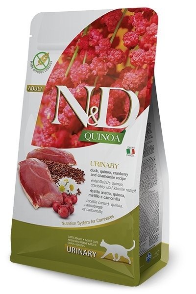 FARMINA N&D CAT QUINOA URINARY DUCK - z kaczką, quinoa, żurawiną i rumiankiem- sucha karma dla kota - 5kg FARMINA N&D CAT QUINOA URINARY DUCK - z kaczką, quinoa, żurawiną i rumiankiem- sucha karma dla kota - 5kg