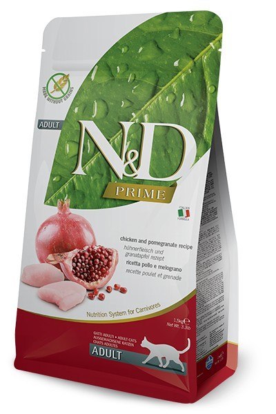 FARMINA N&D PRIME CAT CHICKEN & POMEGRANATE ADULT - sucha karma dla kota - 1,5kg FARMINA N&D PRIME CAT CHICKEN & POMEGRANATE ADULT - sucha karma dla kota - 1,5kg