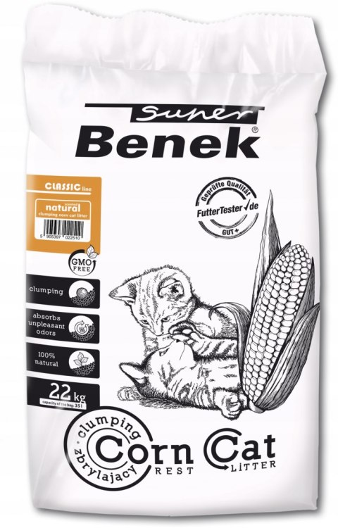 Super Benek Żwirek Corn Naturalny 35l / 22kg Super Benek Żwirek Corn Naturalny 35l / 22kg