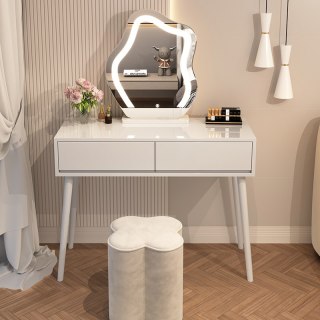Toaletka kosmetyczna w Stylu Francuskim / komplet mebi blat 100 cm - kolor kremowy
