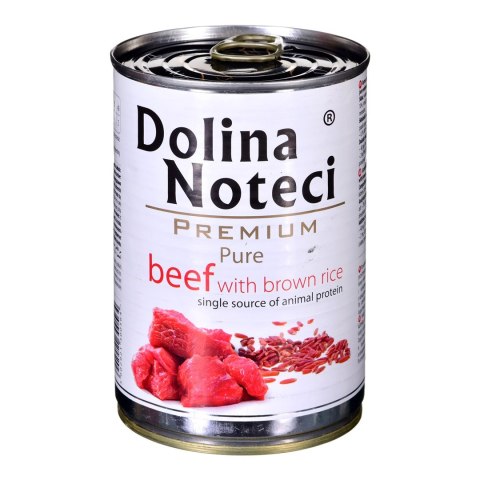 DOLINA NOTECI Premium Pure bogata w wołowinę z ryżem brązowym - mokra karma dla psa - 400g DOLINA NOTECI Premium Pure bogata w wołowinę z ryżem brązowym - mokra karma dla psa - 400g