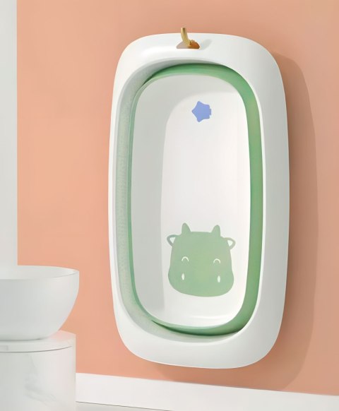 Wanienka dla dzieci wanna zielona składana z odpływem 81 cm - Krówka ECOTOYS Wanienka dla dzieci wanna zielona składana z odpływem 81 cm - Krówka ECOTOYS