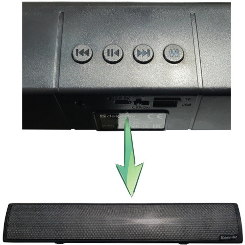 GŁOŚNIK DEFENDER SOUNDBAR Z8 10W LED BLUETOOTH GŁOŚNIK DEFENDER SOUNDBAR Z8 10W LED BLUETOOTH