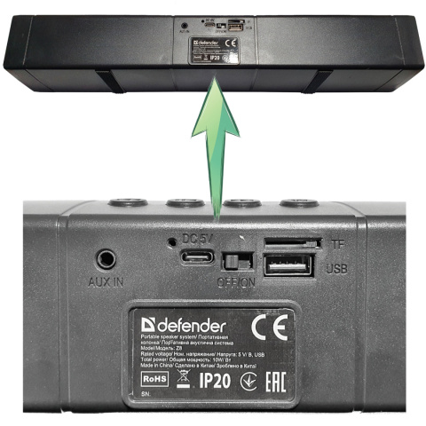 GŁOŚNIK DEFENDER SOUNDBAR Z8 10W LED BLUETOOTH GŁOŚNIK DEFENDER SOUNDBAR Z8 10W LED BLUETOOTH