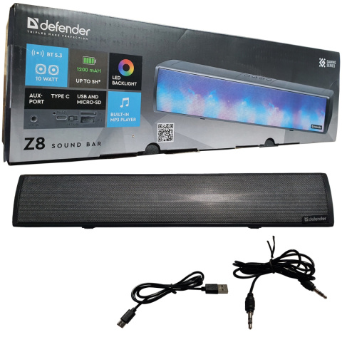 GŁOŚNIK DEFENDER SOUNDBAR Z8 10W LED BLUETOOTH GŁOŚNIK DEFENDER SOUNDBAR Z8 10W LED BLUETOOTH